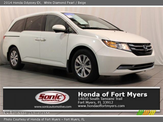 2014 Honda Odyssey EX in White Diamond Pearl