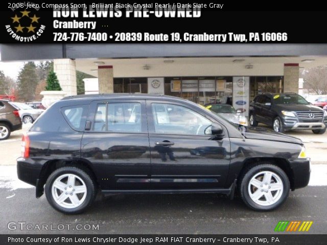 2008 Jeep Compass Sport in Brilliant Black Crystal Pearl