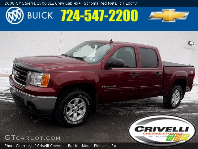 2008 GMC Sierra 1500 SLE Crew Cab 4x4 in Sonoma Red Metallic