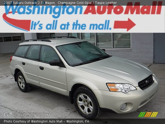 2007 Subaru Outback 2.5i Wagon in Champagne Gold Opal