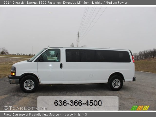 2014 Chevrolet Express 3500 Passenger Extended LT in Summit White