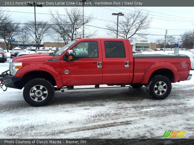 2011 Ford F250 Super Duty Lariat Crew Cab 4x4 in Vermillion Red