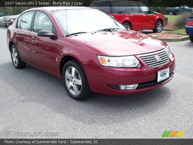 2007 Saturn ION 3 Sedan in Berry Red