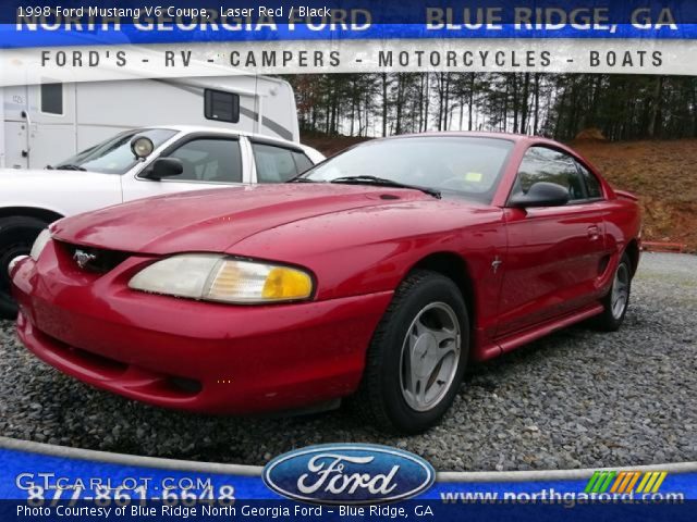 1998 Ford Mustang V6 Coupe in Laser Red