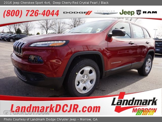 2016 Jeep Cherokee Sport 4x4 in Deep Cherry Red Crystal Pearl