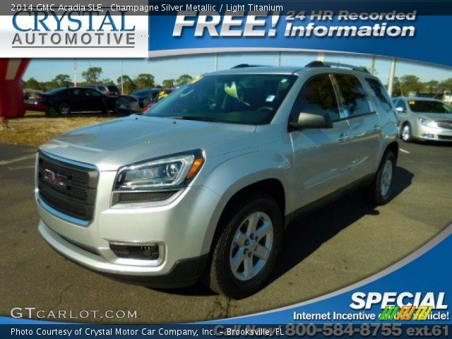 2014 GMC Acadia SLE in Champagne Silver Metallic