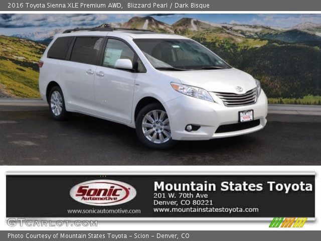 2016 Toyota Sienna XLE Premium AWD in Blizzard Pearl