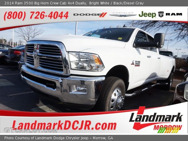 2014 Ram 3500 Big Horn Crew Cab 4x4 Dually in Bright White