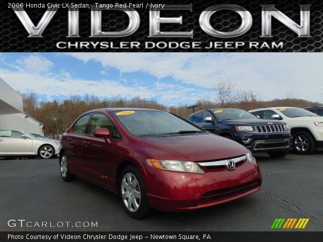 2006 Honda Civic LX Sedan in Tango Red Pearl