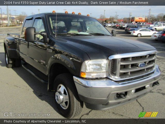 2004 Ford F350 Super Duty Lariat Crew Cab 4x4 Dually in Dark Green Satin