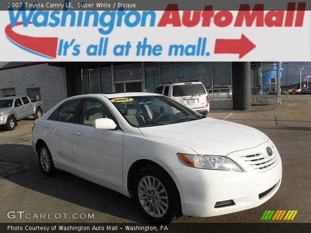 2007 Toyota Camry LE in Super White