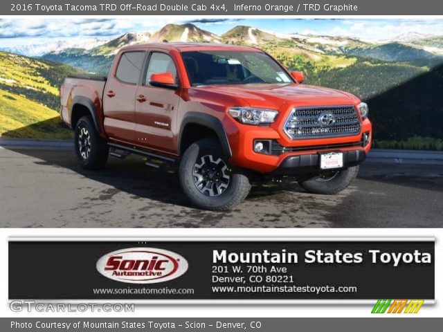 2016 Toyota Tacoma TRD Off-Road Double Cab 4x4 in Inferno Orange