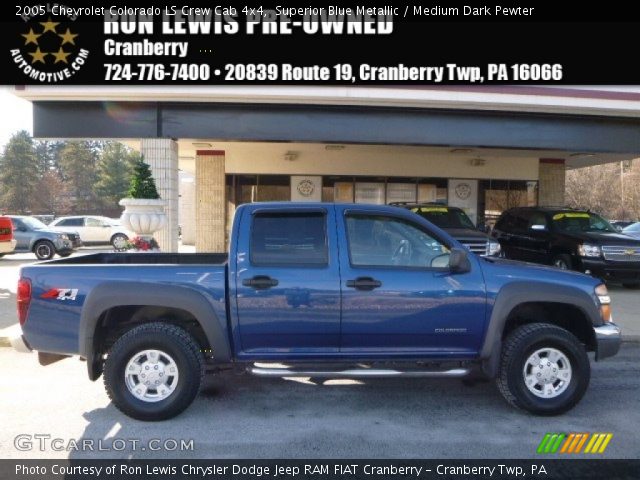 2005 Chevrolet Colorado LS Crew Cab 4x4 in Superior Blue Metallic