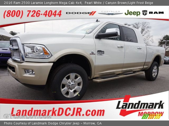 2016 Ram 2500 Laramie Longhorn Mega Cab 4x4 in Pearl White