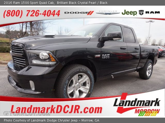 2016 Ram 1500 Sport Quad Cab in Brilliant Black Crystal Pearl