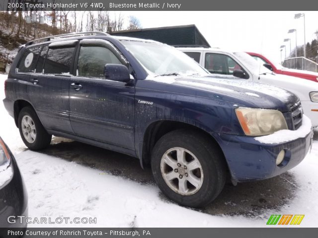 2002 Toyota Highlander V6 4WD in Bluestone Metallic