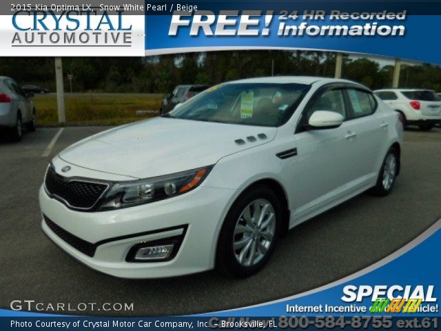2015 Kia Optima LX in Snow White Pearl