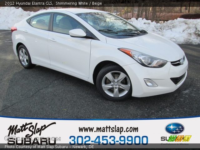 2012 Hyundai Elantra GLS in Shimmering White