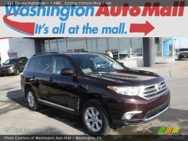 2011 Toyota Highlander V6 4WD in Sizzling Crimson Mica