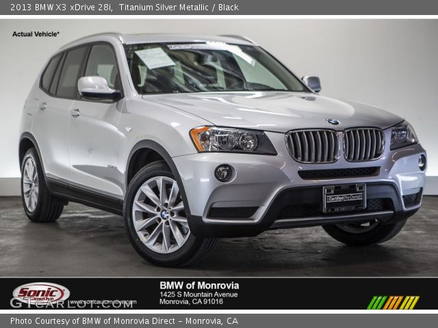 2013 BMW X3 xDrive 28i in Titanium Silver Metallic