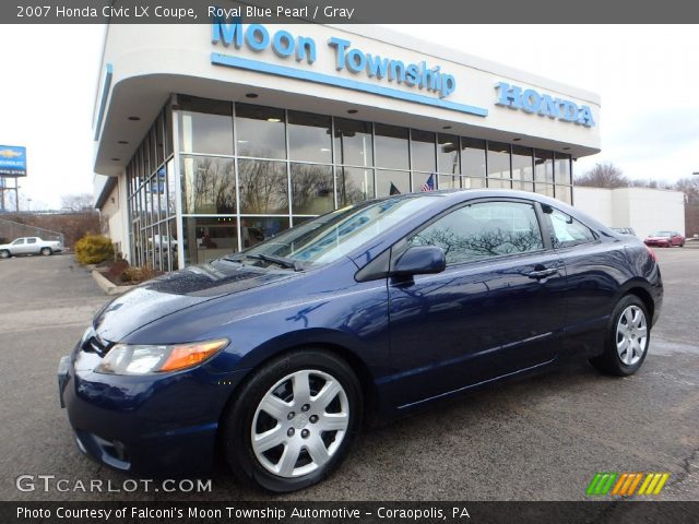 2007 Honda Civic LX Coupe in Royal Blue Pearl
