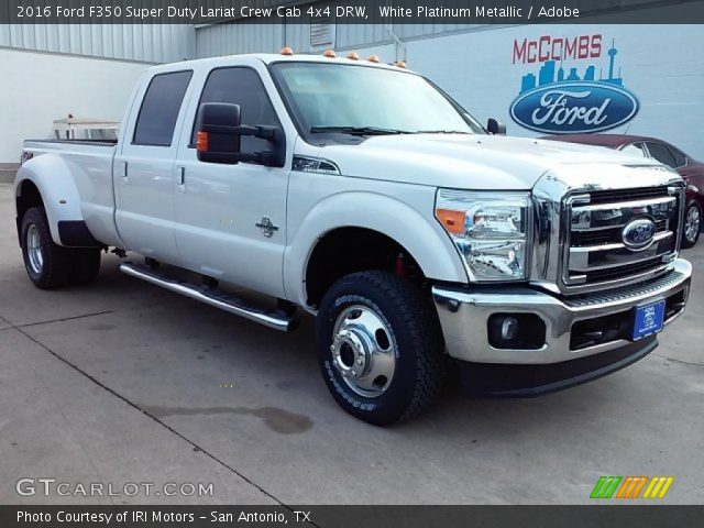 2016 Ford F350 Super Duty Lariat Crew Cab 4x4 DRW in White Platinum Metallic