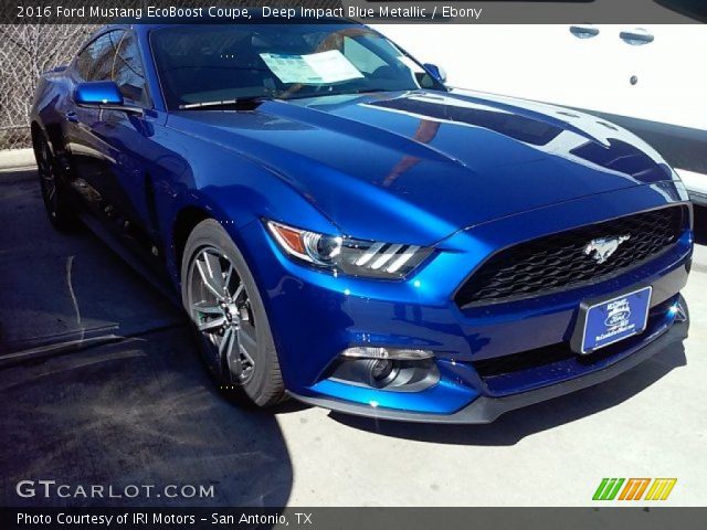 2016 Ford Mustang EcoBoost Coupe in Deep Impact Blue Metallic