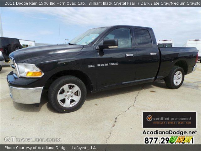 2011 Dodge Ram 1500 Big Horn Quad Cab in Brilliant Black Crystal Pearl