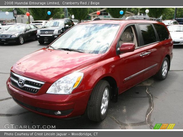 2008 Hyundai Entourage Limited in Cranberry Red