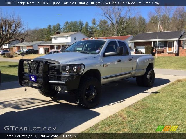 2007 Dodge Ram 3500 ST Quad Cab 4x4 Dually in Bright Silver Metallic