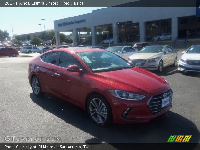 2017 Hyundai Elantra Limited in Red