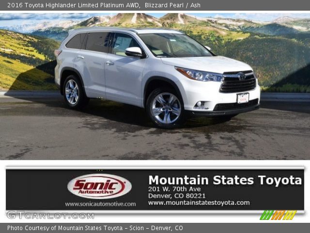 2016 Toyota Highlander Limited Platinum AWD in Blizzard Pearl