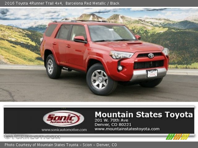 2016 Toyota 4Runner Trail 4x4 in Barcelona Red Metallic