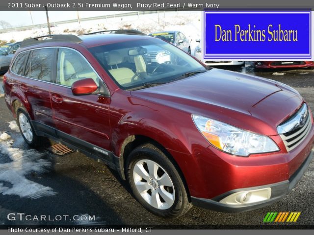 2011 Subaru Outback 2.5i Premium Wagon in Ruby Red Pearl