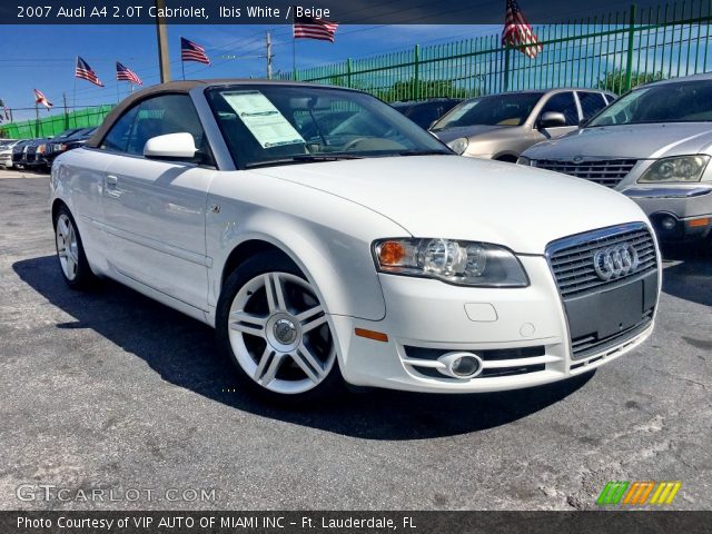 2007 Audi A4 2.0T Cabriolet in Ibis White
