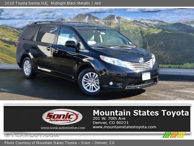 2016 Toyota Sienna XLE in Midnight Black Metallic
