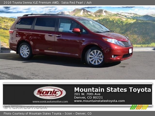 2016 Toyota Sienna XLE Premium AWD in Salsa Red Pearl