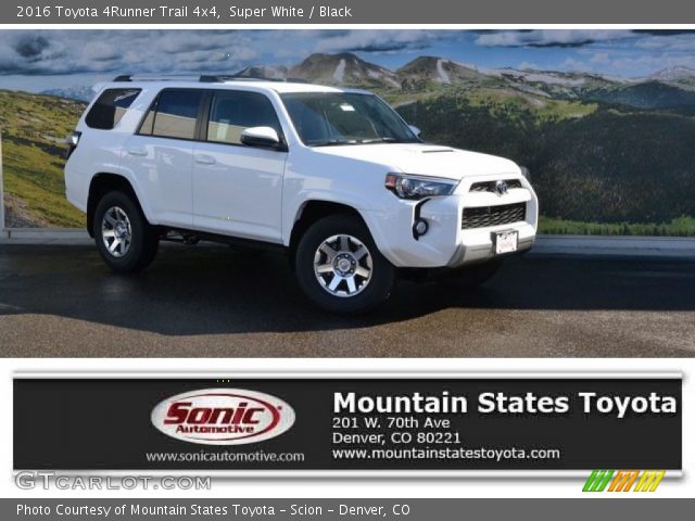 2016 Toyota 4Runner Trail 4x4 in Super White