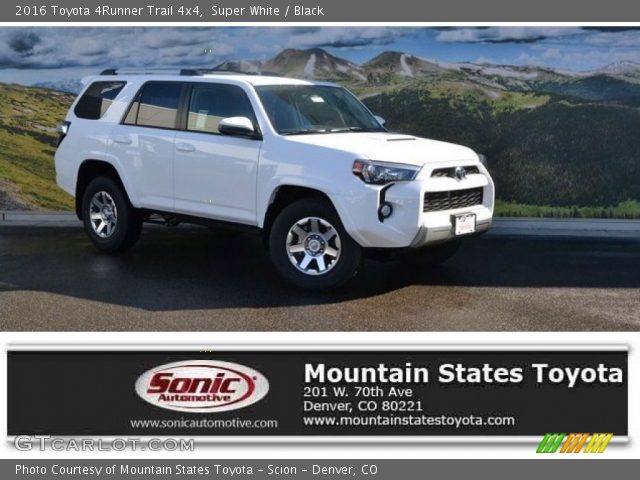 2016 Toyota 4Runner Trail 4x4 in Super White