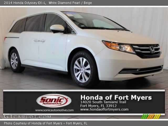 2014 Honda Odyssey EX-L in White Diamond Pearl