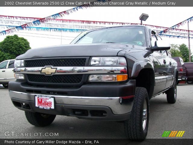 2002 Chevrolet Silverado 2500 LS Crew Cab 4x4 in Medium Charcoal Gray Metallic