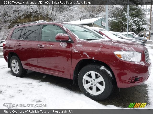 2010 Toyota Highlander SE 4WD in Salsa Red Pearl