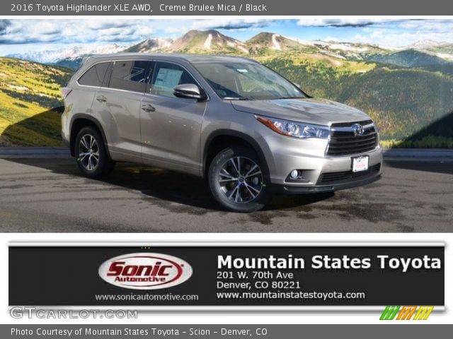 2016 Toyota Highlander XLE AWD in Creme Brulee Mica