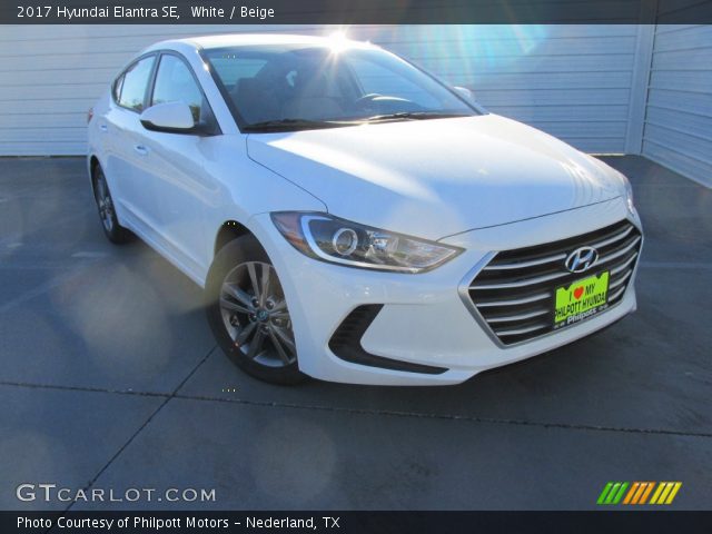 2017 Hyundai Elantra SE in White
