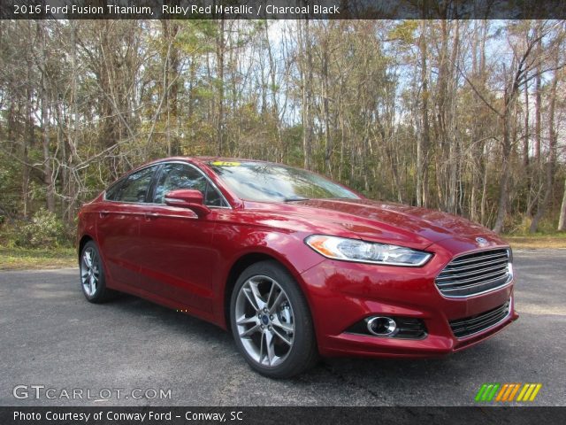 2016 Ford Fusion Titanium in Ruby Red Metallic