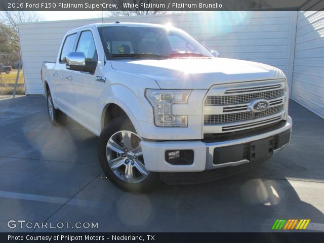 2016 Ford F150 Platinum SuperCrew in White Platinum