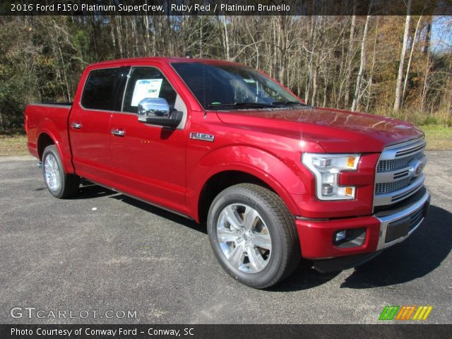 2016 Ford F150 Platinum SuperCrew in Ruby Red