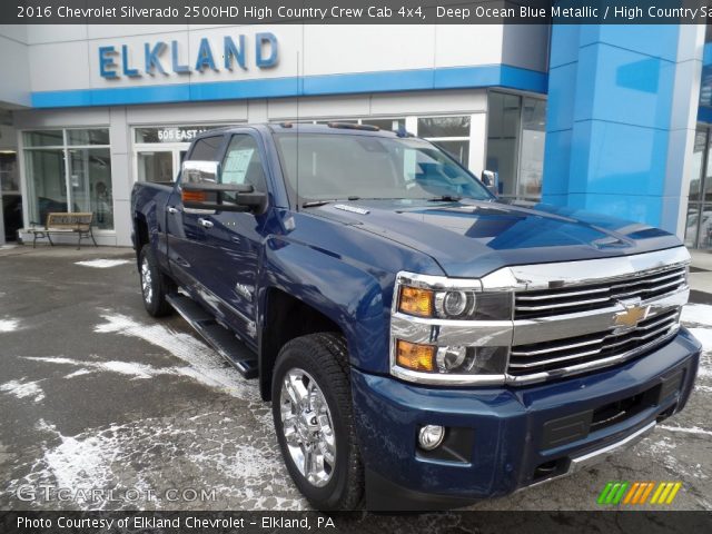 2016 Chevrolet Silverado 2500HD High Country Crew Cab 4x4 in Deep Ocean Blue Metallic