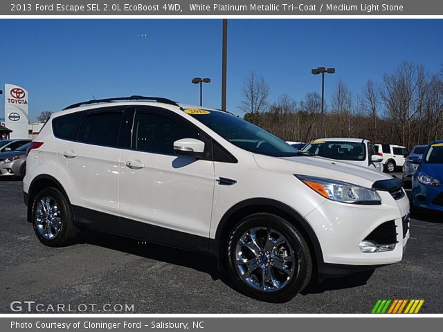 2013 Ford Escape SEL 2.0L EcoBoost 4WD in White Platinum Metallic Tri-Coat