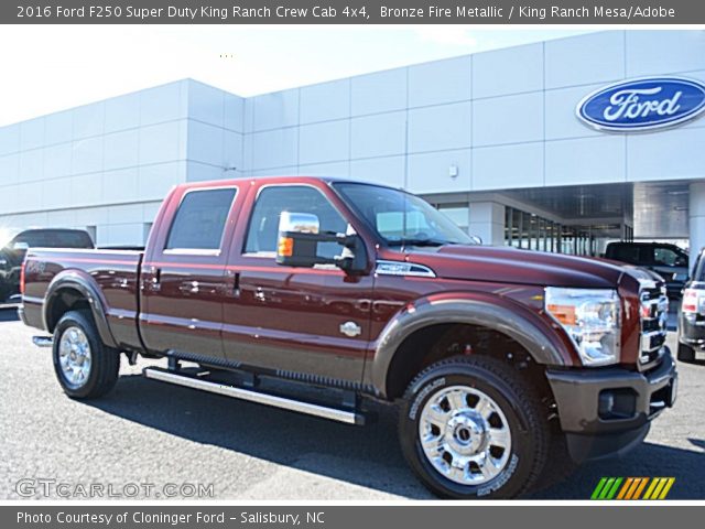 2016 Ford F250 Super Duty King Ranch Crew Cab 4x4 in Bronze Fire Metallic